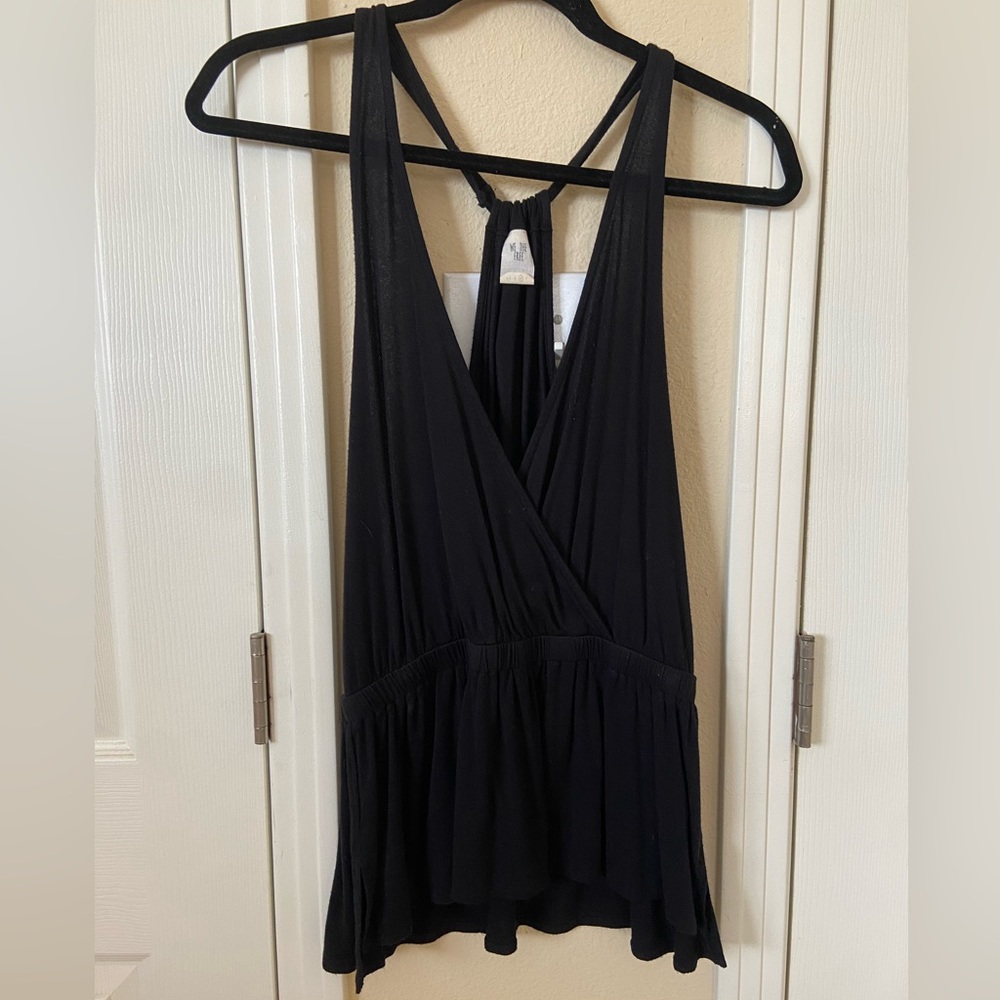Free People Black Tank Top Size M